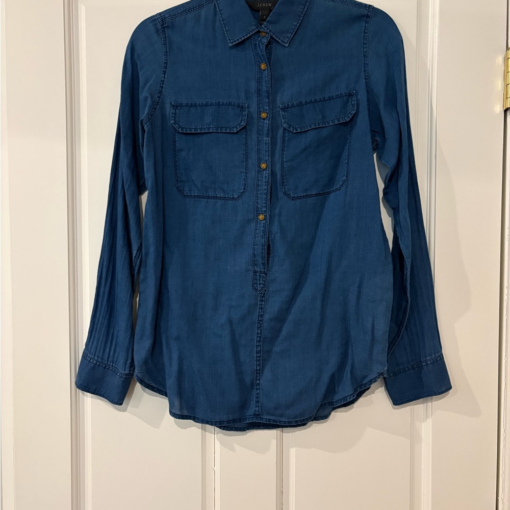 Women’s Blue Super Soft Denim Shirt 100% Cotton